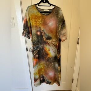 Galaxy Print Maxi Dress